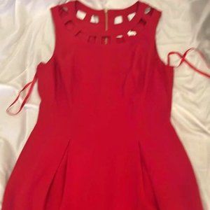 Red cut-out dress size 10 - new, never worn